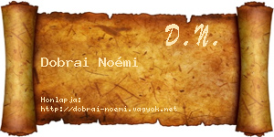 Dobrai Noémi névjegykártya